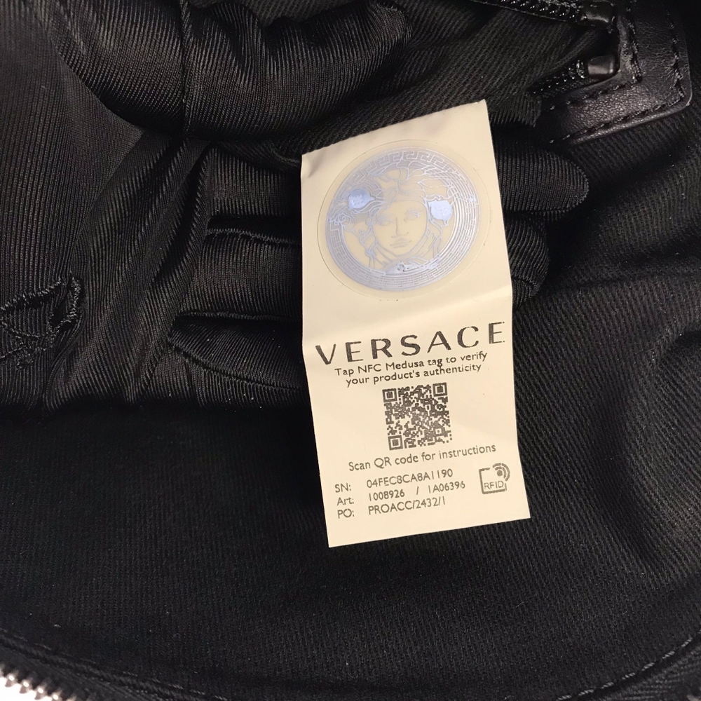 New 💯  Authentic Versace Moto Leather Belt Bag - Picture 11 of 17